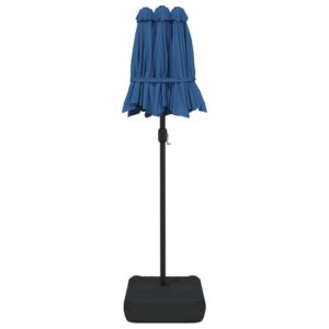 vidaXL Parasoll dubbelt med LED azurblå 316x240 cm - Bild 7