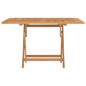 vidaXL Hopfällbart trädgårdsbord 120x120x75 cm massiv teak - Bild 3