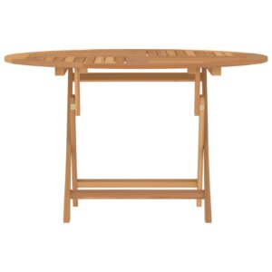 vidaXL Hopfällbart trädgårdsbord Ø 110x75 cm massiv teak - Bild 3