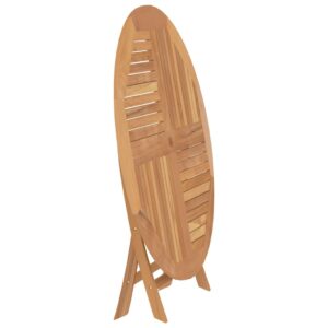 vidaXL Hopfällbart trädgårdsbord Ø 110x75 cm massiv teak - Bild 5