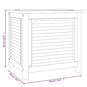 vidaXL Trädgårdslåda med påse 60x50x58 cm massiv teak - Bild 9