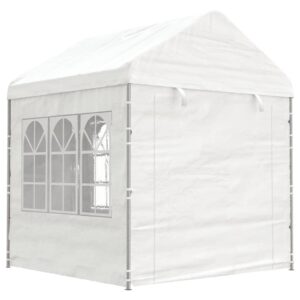 vidaXL Paviljong med tak vit 17,84x2,28x2,69 m polyeten - Bild 3