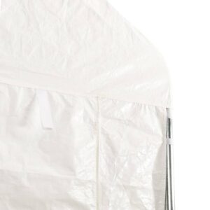 vidaXL Paviljong med tak vit 4,46x4,08x3,22 m polyeten - Bild 5