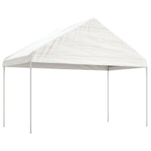 vidaXL Paviljong med tak vit 15,61x4,08x3,22 m polyeten - Bild 2