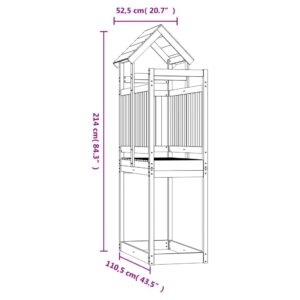 vidaXL Lektorn 52,5x110,5x214 cm massiv furu - Bild 8