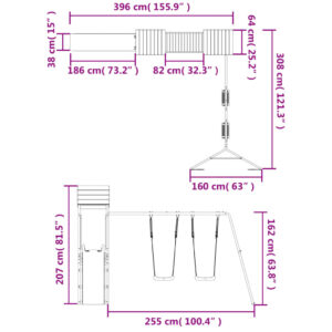 vidaXL Lekplats massiv furu - Bild 11