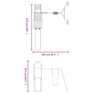 vidaXL Lekplats impregnerad furu - Bild 11