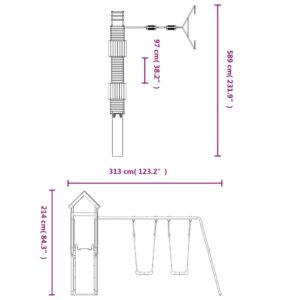 vidaXL Lekplats impregnerad furu - Bild 9