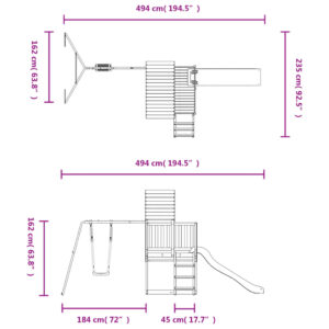 vidaXL Lekplats massiv furu - Bild 11