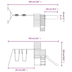 vidaXL Lekplats impregnerad furu - Bild 11