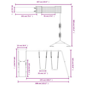 vidaXL Lekplats impregnerad furu - Bild 11