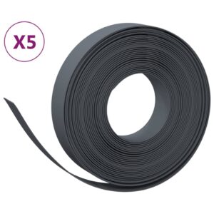 vidaXL Rabattkant grå 5 st 10 m 10 cm polyeten - Bild 2