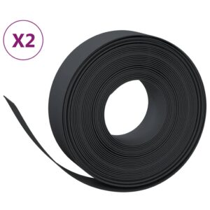 vidaXL Rabattkant svart 2 st 10 m 15 cm polyeten - Bild 2