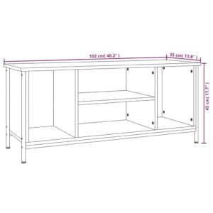 vidaXL Tv-bänk brun ek 102x35x45 cm konstruerat trä - Bild 9