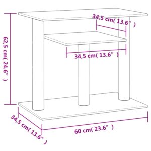 vidaXL Klöspelare med plattform gräddvit 62,5 cm - Bild 6