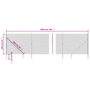 vidaXL Gunnebostängsel med markspett grön 1,6x10 m - Bild 5