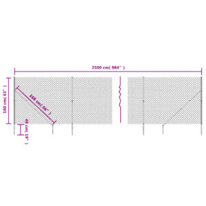 vidaXL Gunnebostängsel med markspett grön 1,6x25 m - Bild 5