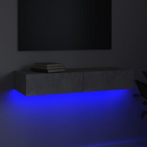 vidaXL Tv-bänk med LED-belysning betonggrå 90x35x15,5 cm - Bild 3