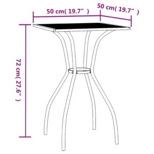 vidaXL Trädgårdsbord antracit 50x50x72 cm stålnät - Bild 6