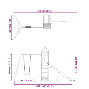 vidaXL Lekplats impregnerad furu - Bild 11