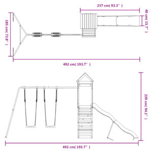 vidaXL Lekplats massivt douglasträ - Bild 12
