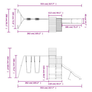 vidaXL Lekplats impregnerad furu - Bild 11