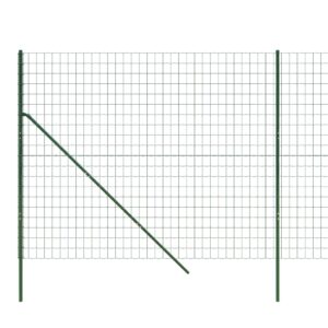 vidaXL Stängsel grön 1,4x10 m galvaniserat stål - Bild 4