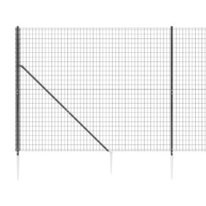 vidaXL Stängsel med markspett antracit 1,8x10 m - Bild 4