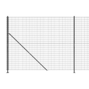 vidaXL Stängsel med stolpsko antracit 1,4x10 m - Bild 4