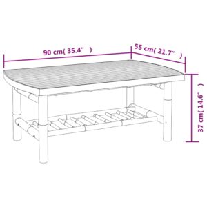 vidaXL Loungegrupp 4 delar mörkgrå dynor bambu - Bild 11