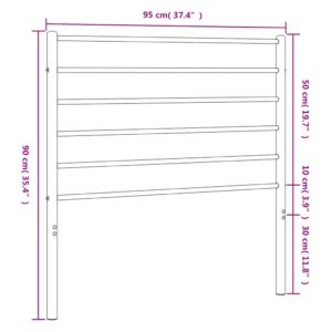 vidaXL Huvudgavel metall svart 90 cm - Bild 7