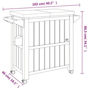 vidaXL 3-i-1 Serveringsvagn svart polypropen - Bild 8