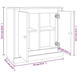 vidaXL Skåp betonggrå 70x35,5x67,5 cm konstruerat trä - Bild 10