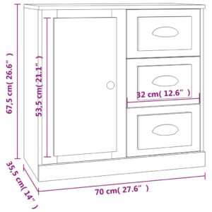 vidaXL Förvaringsskåp vit 70x35,5x67,5 cm konstruerat trä - Bild 11