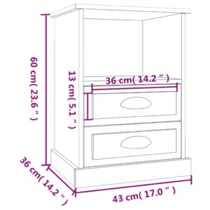 vidaXL Sängbord vit högglans 43x36x60 cm - Bild 10