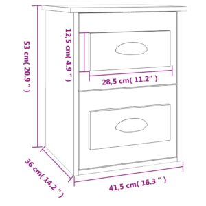 vidaXL Väggmonterade sängbord svart 41,5x36x53cm - Bild 11