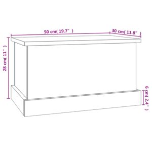 vidaXL Förvaringslåda sonoma-ek 50x30x28 cm konstruerat trä - Bild 10