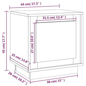 vidaXL Sängbord 2 st svart 44x35x45 cm konstruerat trä - Bild 11