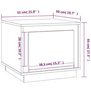 vidaXL Soffbord brun ek 51x50x44 cm konstruerat trä - Bild 10