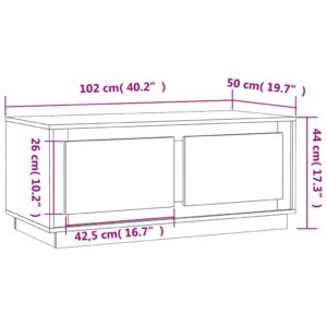 vidaXL Soffbord betonggrå 102x50x44 cm konstruerat trä - Bild 10