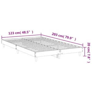 vidaXL Sängram rökfärgad ek 120x200 cm konstruerat trä - Bild 9