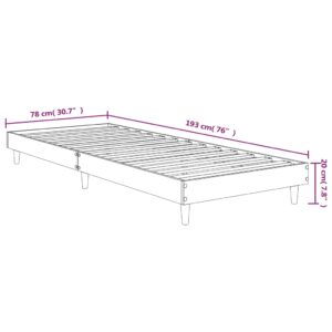 VidaXL Sängram vit 75x190 cm konstruerat trä - Bild 9