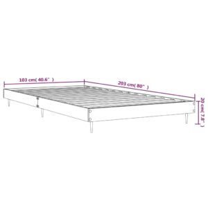 vidaXL Sängram sonoma-ek 100x200 cm konstruerad trä - Bild 9