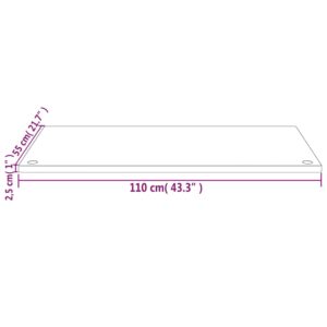 vidaXL Skrivbordsskiva 110x55x2,5 cm massiv furu - Bild 7