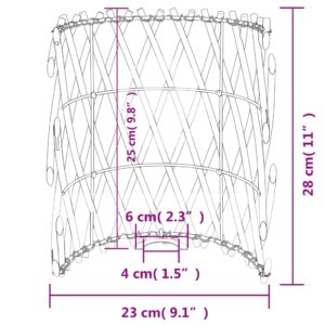 vidaXL Lampskärm Ø23x28 cm korgmaterial - Bild 10