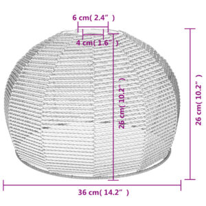 vidaXL Taklampskärm Ø36x26 cm järn och papper - Bild 6