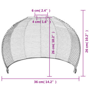 vidaXL Taklampskärm Ø36x26 cm järn och papper - Bild 7