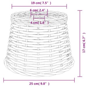 vidaXL Taklampskärm vit Ø25x17 cm korgmaterial - Bild 6