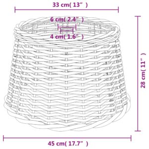 vidaXL Taklampskärm vit Ø45x28 cm korgmaterial - Bild 6