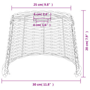 vidaXL Lampskärm brun Ø30x20 cm korgmaterial - Bild 7